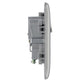 Ideal Boilers BG Brushed Steel 13A Single Socket - NBS21G