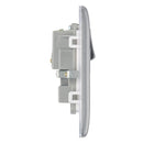 BG Brushed Steel 13A Double Socket - NBS22G