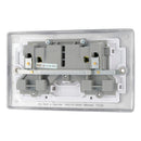BG Brushed Steel 13A Double Socket - NBS22G