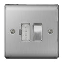 BG Brushed Steel 13A Switched Fuse Spur - NBS50