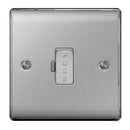 BG Brushed Steel 13A Unswitched Fused Spur - NBS54