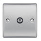 BG Brushed Steel Single Satellite Socket - NBS64