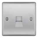 BG Brushed Steel 1 Gang Telephone Socket Master Screw Type - NBSBTM1