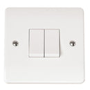 Click Mode 10AX 2 Gang 2 Way Light Switch - CMA012