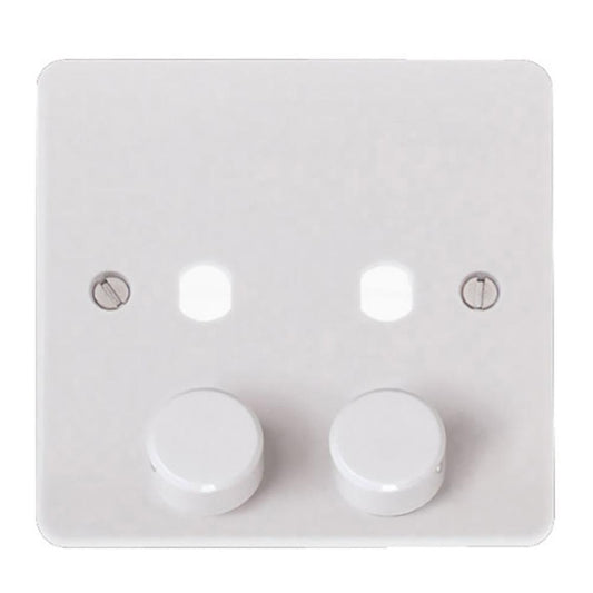Click Mode 1 Gang Unfurnished 2 Apertures Dimmer Switch Plate - CMA146PL