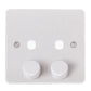 Click Mode 1 Gang Unfurnished 2 Apertures Dimmer Switch Plate - CMA146PL