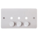 Click Mode 2 Gang Unfurnished 3 Apertures Dimmer Switch Plate - CMA147PL