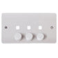 Click Mode 2 Gang Unfurnished 3 Apertures Dimmer Switch Plate - CMA147PL