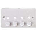 Click Mode 2 Gang Unfurnished 4 Apertures Dimmer Switch Plate - CMA147PL