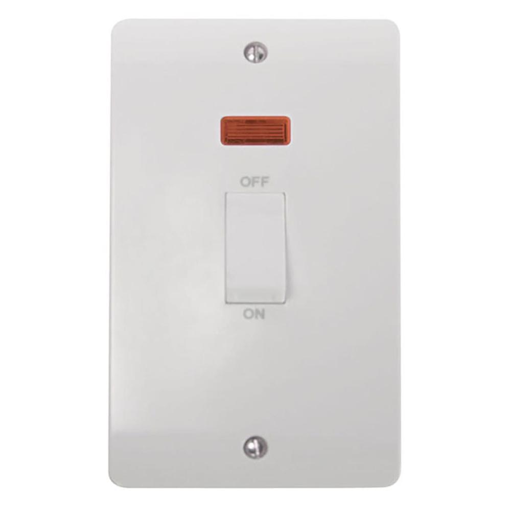 Click Mode 45A 2 Gang DP Switch With Neon - CMA503