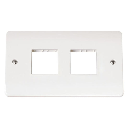 Click Mode CMA404 2 Gang Minigrid Unfurnished Plate - 2 x 2 Apertures - Mode