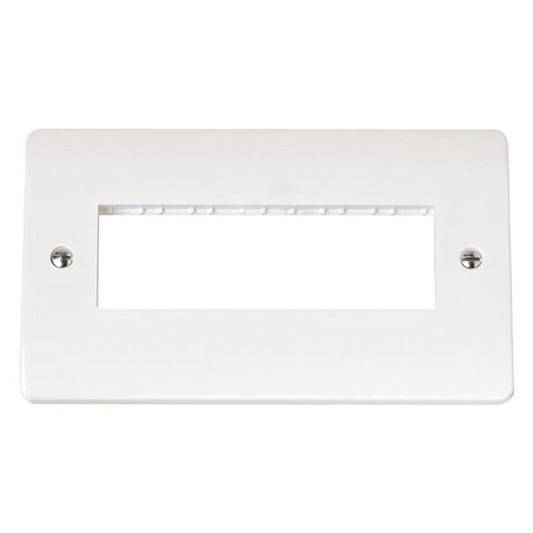 Click Mode CMA426 2 Gang Minigrid Unfurnished Plate - 6 Inline Apertures - Mode
