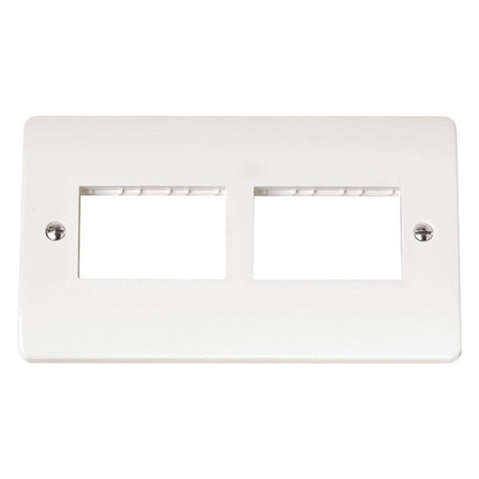 Click Mode CMA406 2 Gang Minigrid Unfurnished Plate - 2 x 3 Apertures - Mode