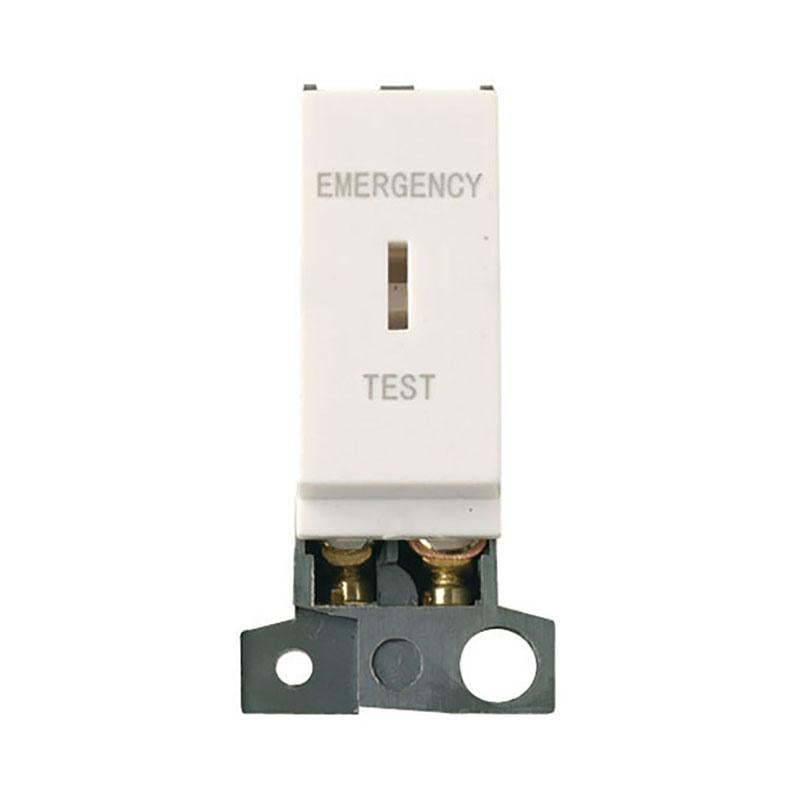 Click Minigrid MD029PW 10AX Dp Keyswitch Module 'emergency Test' - Polar White