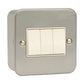 Click Metal Clad 3 Gang 2 Way Light Switch - CL013