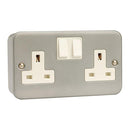 Click Metal Clad 13A Double Socket - CL036