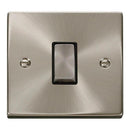 Click Satin Chrome 1 Gang 2 Way Light Switch - VPSC411BK