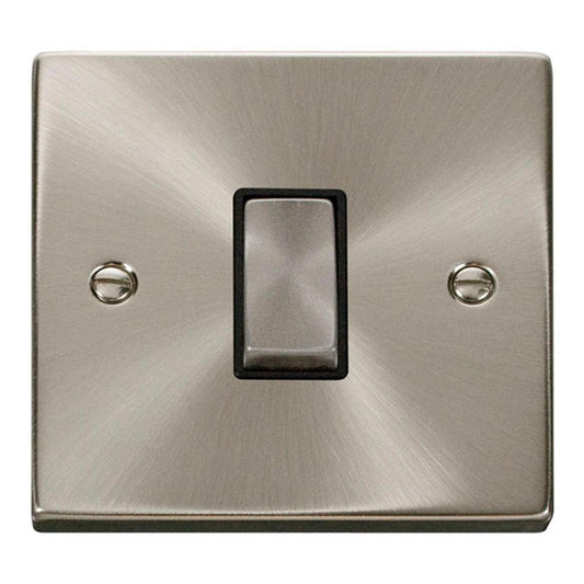 Click Satin Chrome 1 Gang 2 Way Light Switch - VPSC411BK