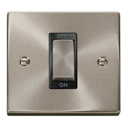 Click Satin Chrome 1 Gang 45A Double Pole Switch - VPSC500BK