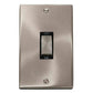 Click Satin Chrome 2 Gang 45A Double Pole Switch - VPSC502BK