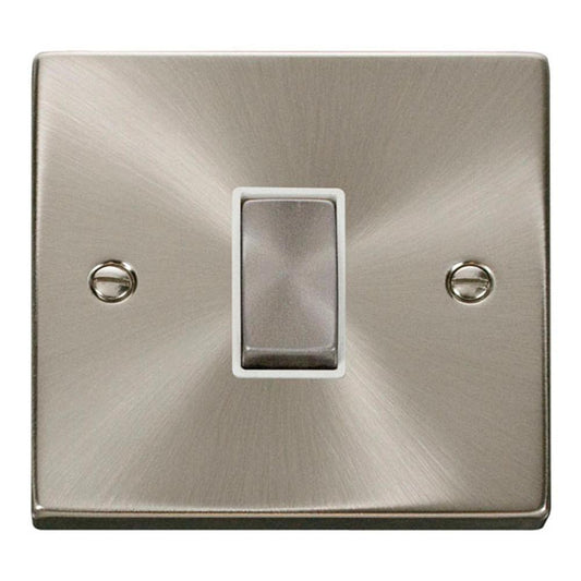 Click Satin Chrome 1 Gang 2 Way Light Switch - VPSC411WH