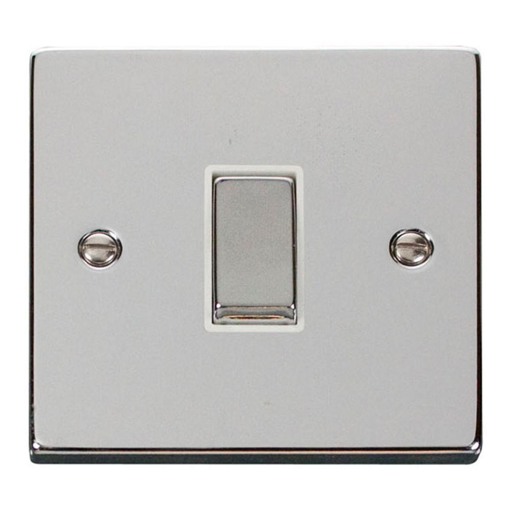 Click Polished Chrome 1 Gang 2 Way Light Switch - VPCH411WH