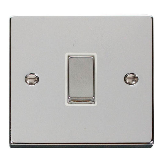 Click Polished Chrome 1 Gang 2 Way Light Switch - VPCH411WH