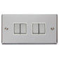 Click Polished Chrome 4 Gang 2 Way Light Switch - VPCH414WH