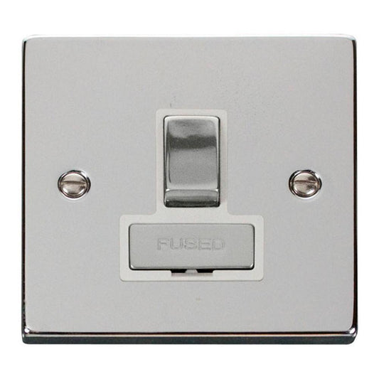 Click Polished Chrome 13A Switched Fused Spur - VPCH751WH