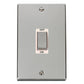 Click Polished Chrome 2 Gang 45A Double Pole Switch - VPCH502WH
