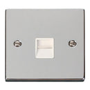 Click Polished Chrome Secondary Telephone Outlet - VPCH125WH