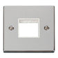 Click Deco VPCH402WH 1 Gang Minigrid Unfurnished Plate - 2 Apertures - White - Polished Chrome