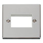 Click Deco VPCH403WH 1 Gang Minigrid Unfurnished Plate - 3 Apertures - White - Polished Chrome