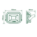 Slimline Guardian 15W Warm White LED Floodlight - LFS12B130