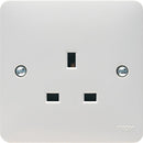 Hager 13A 1 Gang Unswitched Socket - WMS81