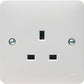 Hager 13A 1 Gang Unswitched Socket - WMS81