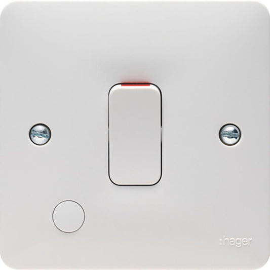 Hager 20A Double Pole Switch With Flex Outlet - WMDP84FO