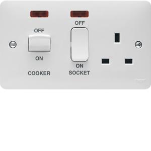 Hager 45A Cooker Control Unit With Neon - WMCC50N
