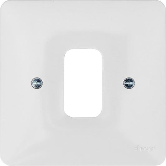 Hager WMGP1 1 Gang White Moulded Grid Plate