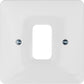 Hager WMGP1 1 Gang White Moulded Grid Plate