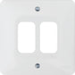 Hager WMGP2 2 Gang White Moulded Grid Plate