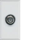 Hager Wmmsat Single Satellite F Connector Euromodule White