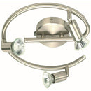 Modern Nickel Matt Triple Ceiling Spotlight