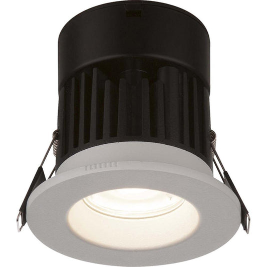 Globo Brushed White Recessed Cool White Downlight
