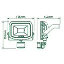 Slimline Guardian 22W Warm White LED Floodlight with PIR - LFSP18B130