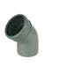 Floplast 110MM PVC-U bend 45 Degree Grey Single Socket (SP163G)