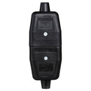 Masterplug NC103B Black 3 Pin Heavy Duty Non Reversible in Line Rubber Connector
