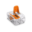 Wago 221-412 2 Way Compact Lever Connector - Clear/Orange - Box of 100 - Pack of 100