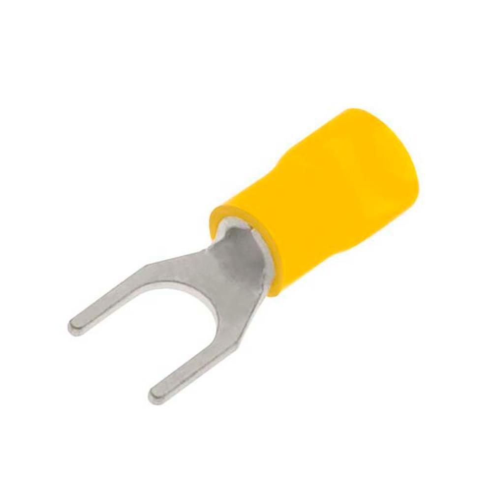 Unicrimp QYF6 6mm Fork Terminal Bag of 100 - Yellow