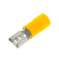 Unicrimp QYPO63F 6.3mm Female Push-on Terminal Bag of 100 - Yellow
